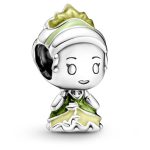 Le Charm Disney Tiana en Argent Sterling avec Vert